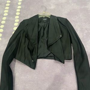 Cropped Leather Jacket